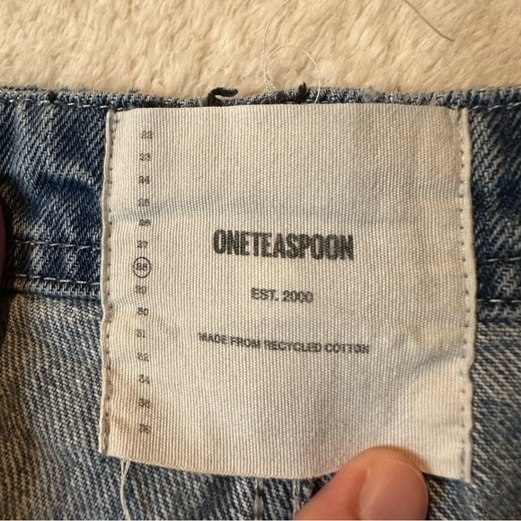 free people One Teaspoon cut off trucker shorts size 28 - Picture 8 of 14